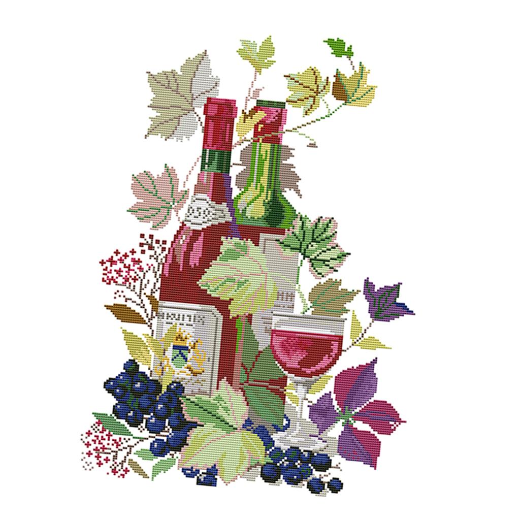 Life & Wine Pattern 11 Counted Cross Stitch Kits for Bedroom Wall Decor
