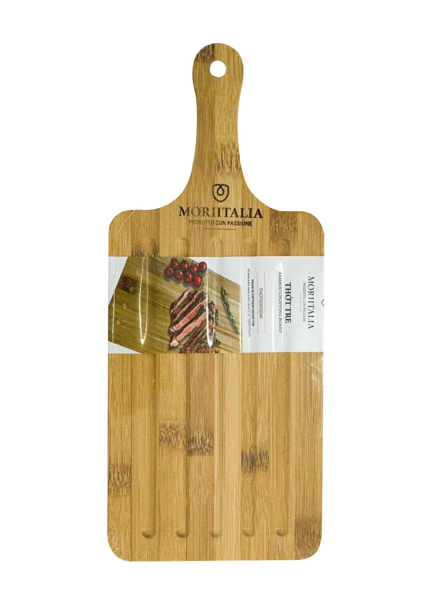 Thớt tre đánh rãnh Moriitalia 380mm x 160mm x15 mm - THOT00012041 - Hàng chính hãng