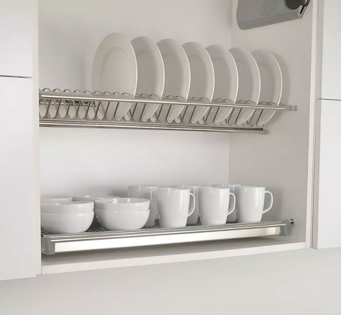 Kệ bát đĩa cố định khung nhôm Fixed Dish Rack with Aluminum Frame