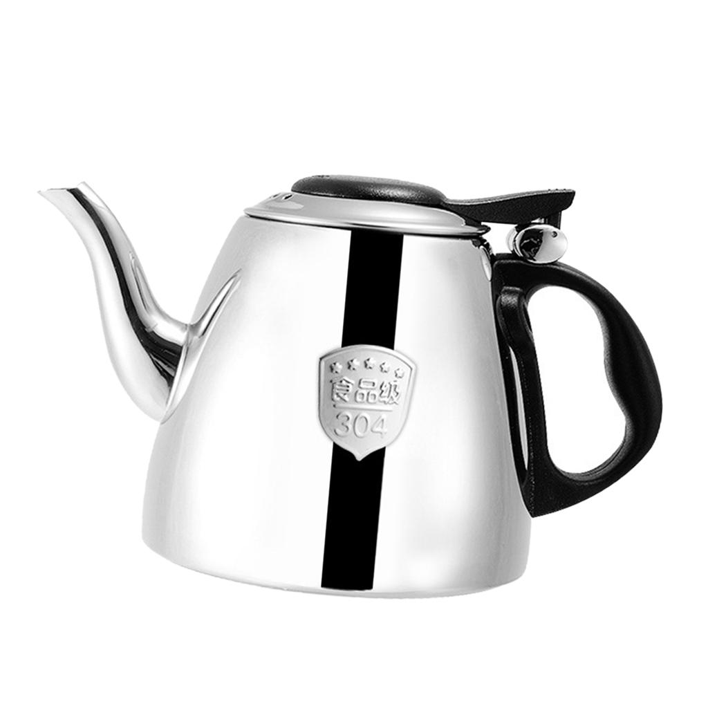 Stainless Steel Boiler Water Kettle 1200ML Tea Pot Coffee Milk Heater Pot