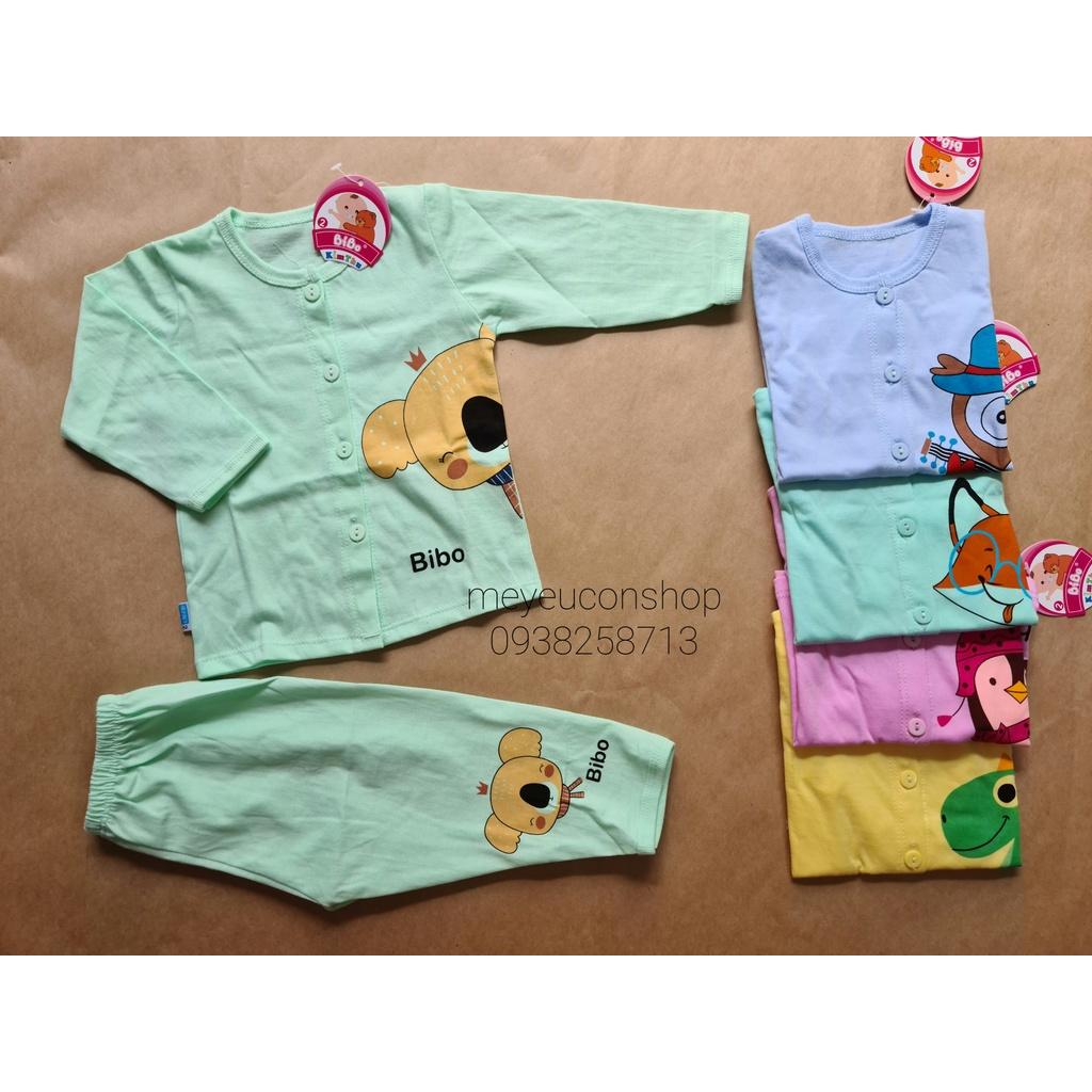 [Chọn mẫu] (4-10kg) BỘ QUẦN ÁO COTTON DÀI TAY MÀU CHO BÉ - BIBO KIM THU - CÁO CON