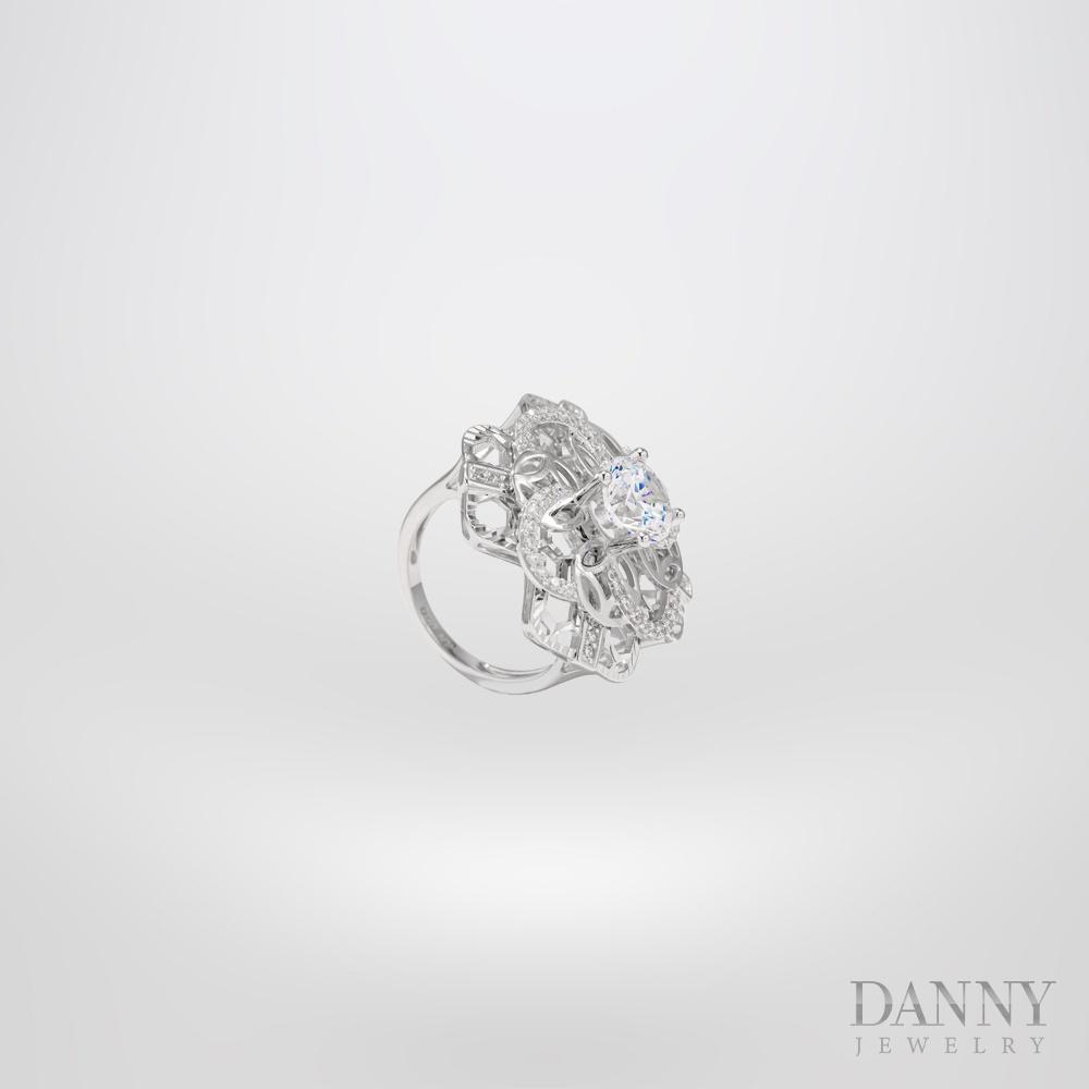 Nhẫn Nữ Bạc 925 Danny Jewelry Xi Bạch Kim Đính Đá CZ KI4GZ017