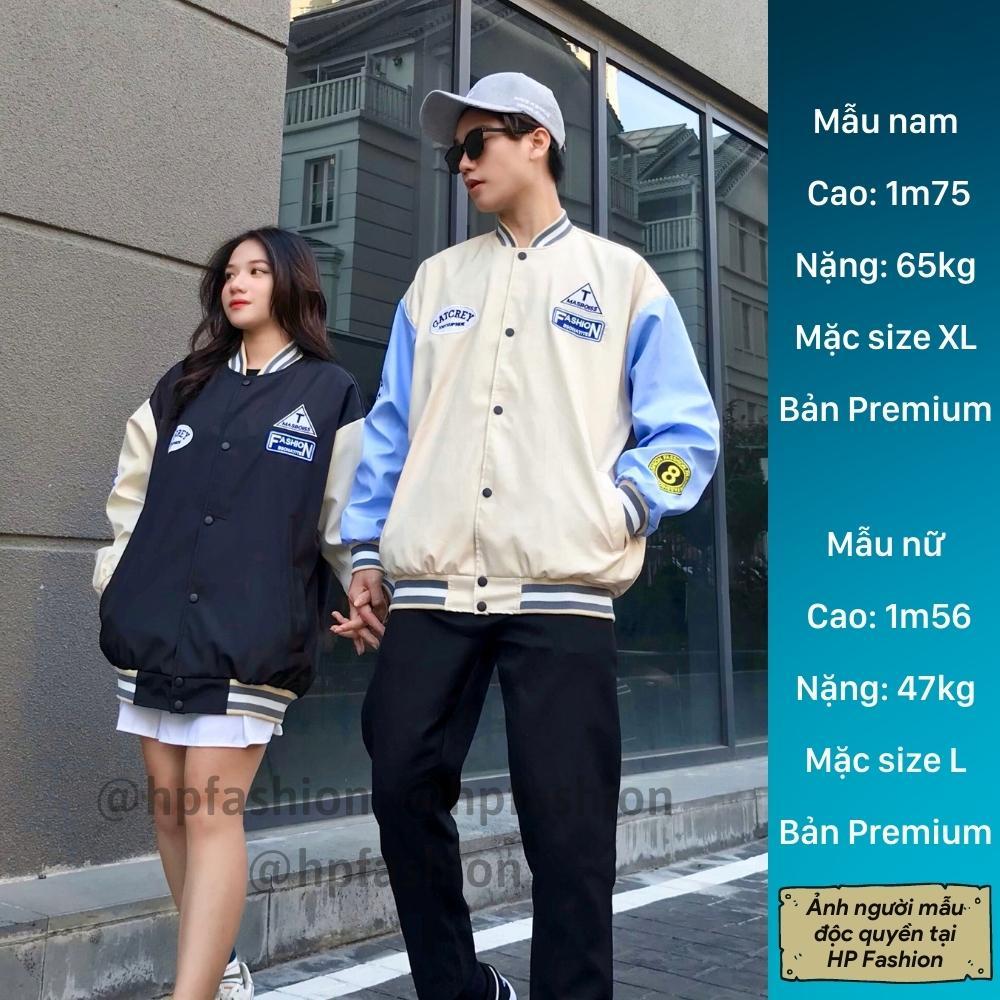 Áo khoác bóng chày form rộng FASHION vải dù cao cấp ️Áo bomber Varsity dáng Unisex nam nữ D03