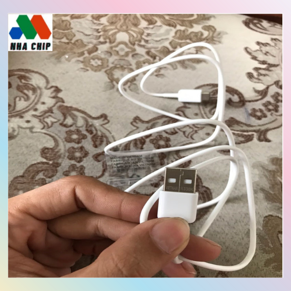 Dây cáp sạc nhanh dành cho Samsung, Xiaomi, LG, Sony...  cổng USB - Type C (Màu trắng)