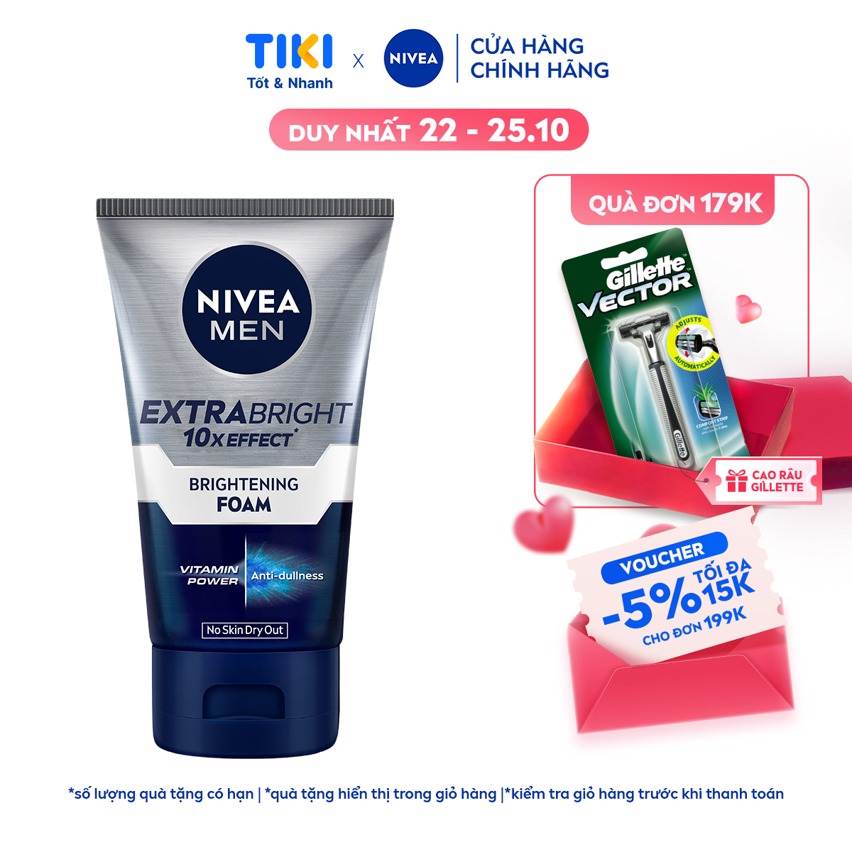 Sữa Rửa Mặt Sáng Da Nivea Men 88836