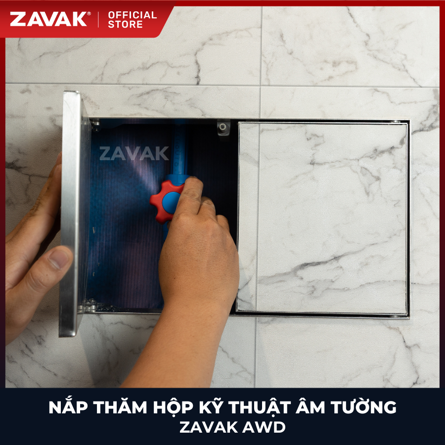 Nắp Cửa Thăm Hộp Kỹ Thuật Gắn Âm Tường ZAVAK AWD-300x300 Cửa Che Van Cấp Nước, Cửa Kỹ Thuật Bồn Tắm Inox