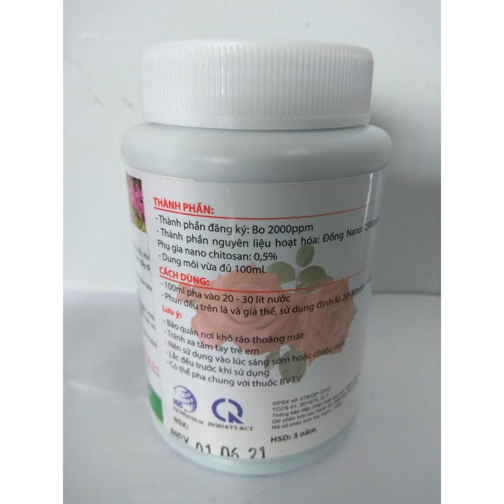 Phân bón vi lượng Nano Đồng xanh cây sạch bệnh - chai 100ml