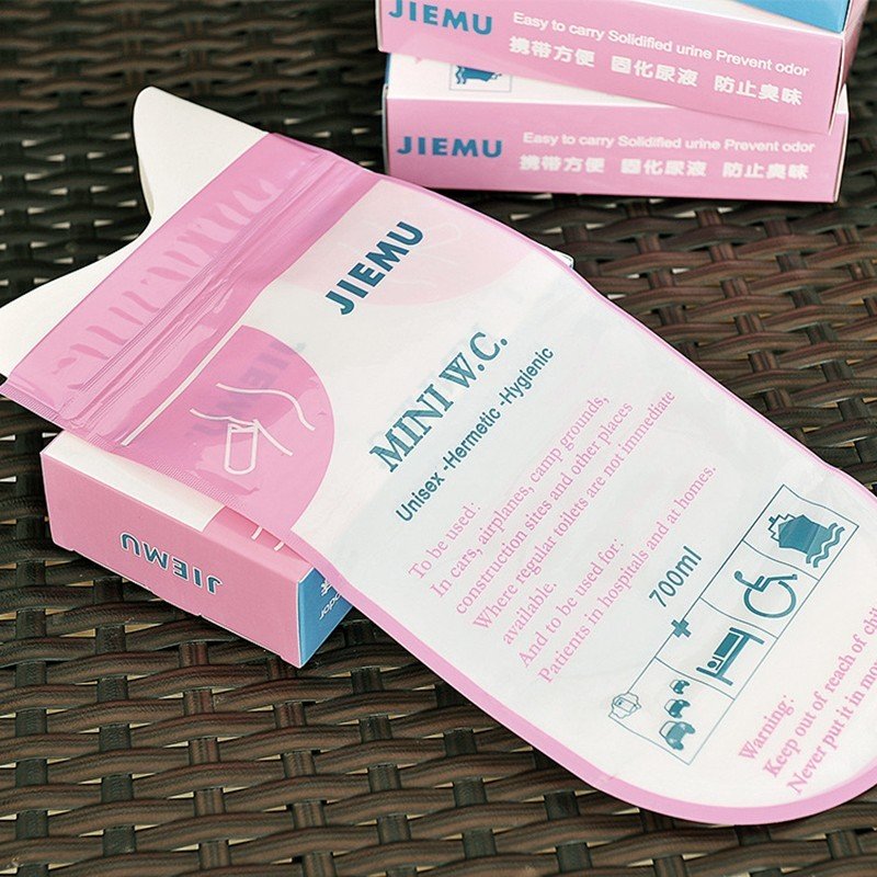 Túi Đựng Nước Tiểu Unisex. Túi đi vệ sinh, túi ói khẩn cấp trên xe ô tô. Dung tích 700ml