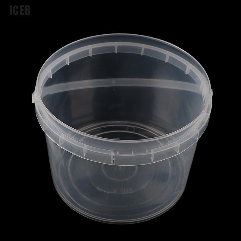 iceb 4 Litre Plastic Bucket Clear Storage Food Home Brew Arts and Crafts Kitchen