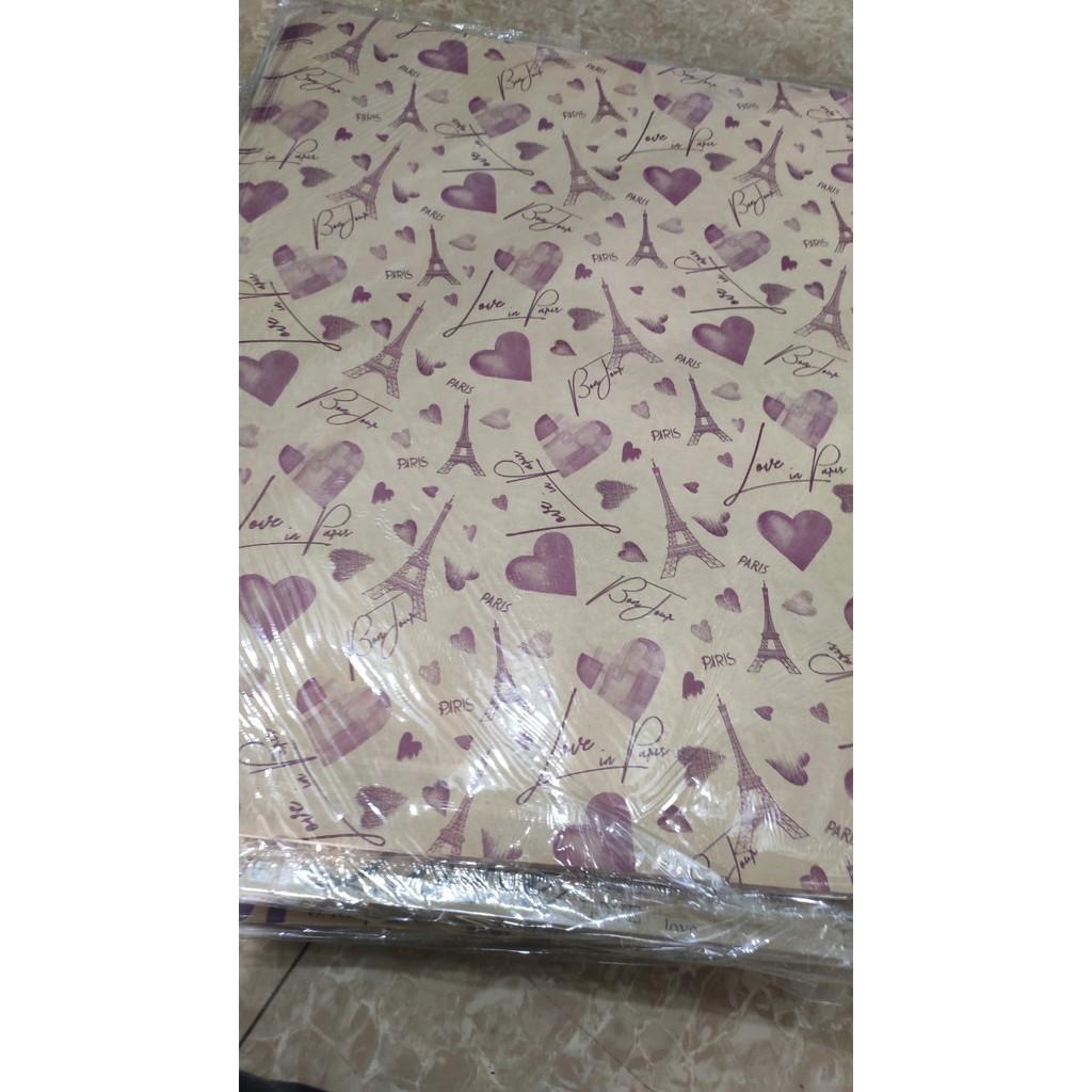 Giấy gói quà karaft cổ điển xấp 50 tờ
