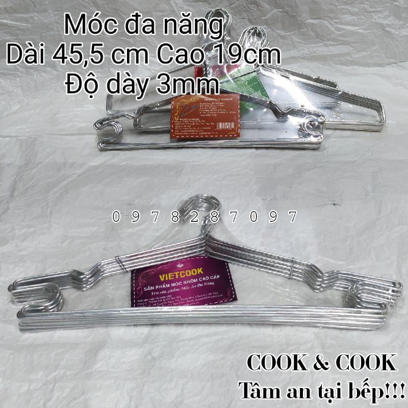 10 móc nhôm phơi quần áo đa năng tốt nhất, móc nhôm phơi quần áo người lớn, trẻ em dầy 3, 4 mm/ ly