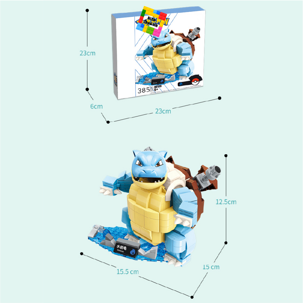 Pokemon Đồ Chơi Lắp Ráp Rùa Blastoise 385 Chi Tiết B0109 Cho Trẻ Từ 6 Tuổi