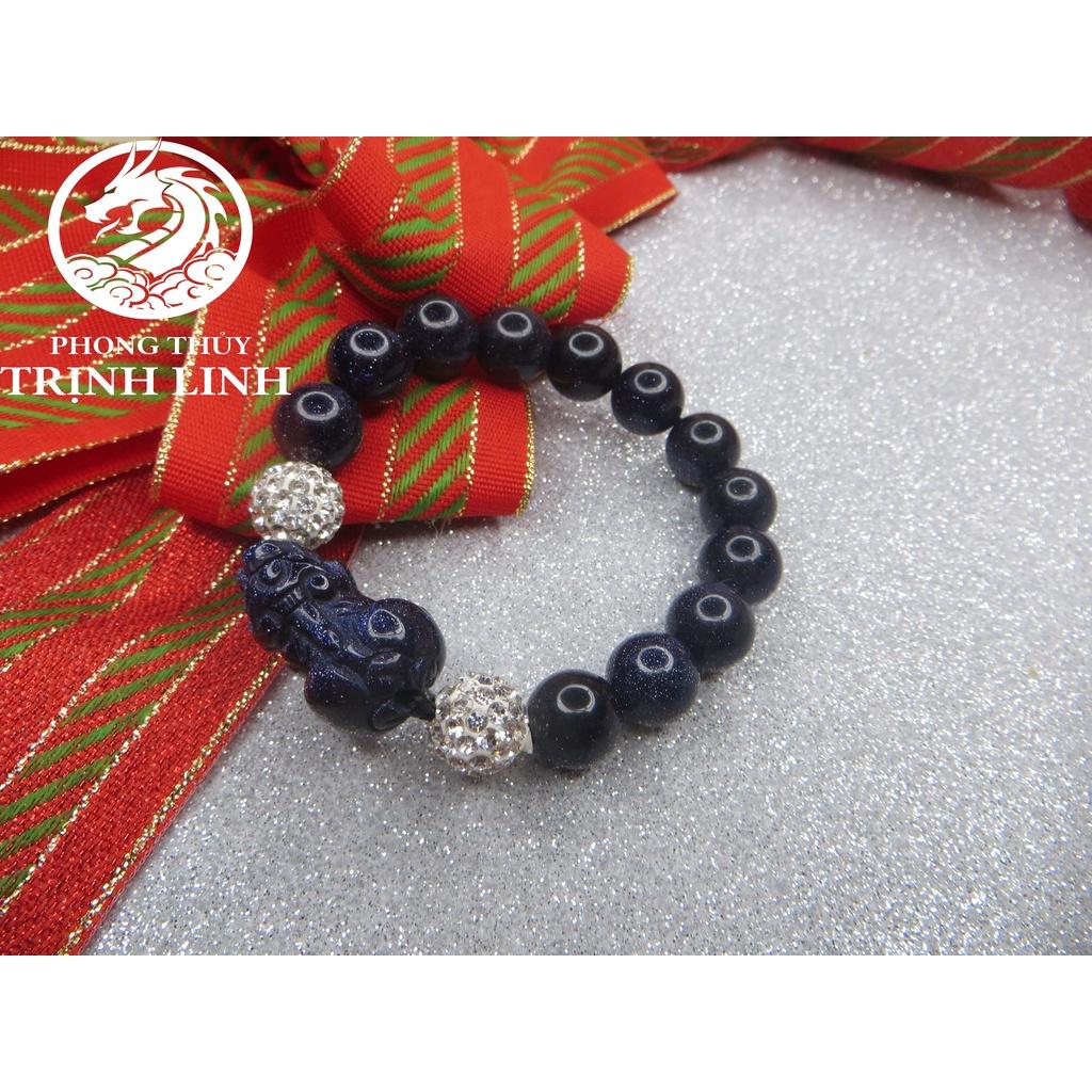 VÒNG TAY TỲ HƯU KIM SA LẤP LÁNH 10LY