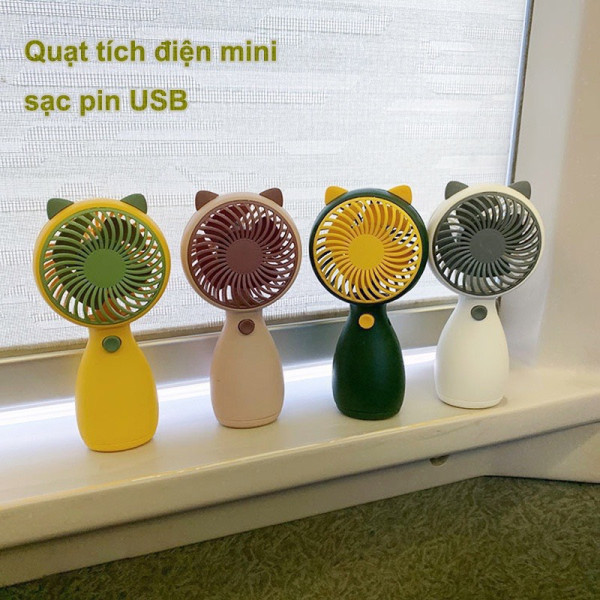 Mini Tích Điện Cầm Tay Siêu Mát Hình Tai Thú