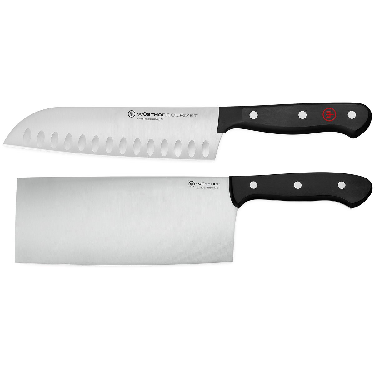 Bộ Dao Bếp Bản Rộng và Dao Santoku Kiểu Á Cao Cấp Wusthof Gourmet 9261