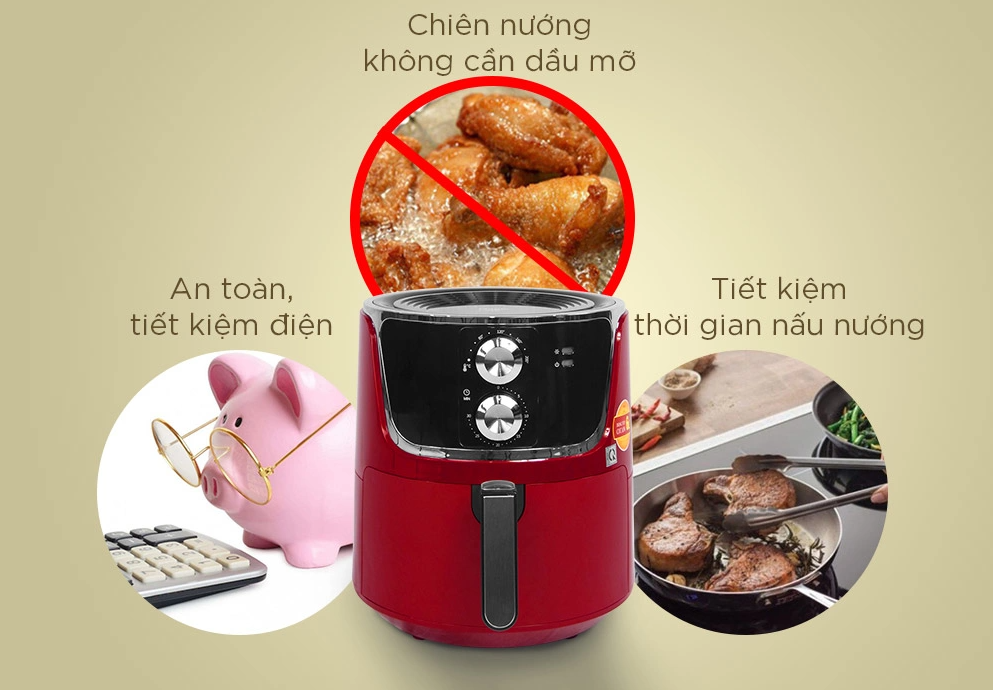 Nồi Chiên Không Dầu MAGIC KOREA A-801 Dung Tích 6L Công Suất 1800W - Hàng Chính Hãng