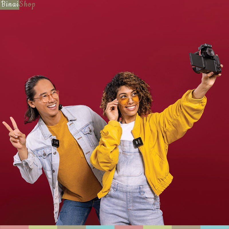 Micro Rode Wireless Go 2 - Bộ 2 Phát 1 Thu, Mic Thu Âm Livestream, Phỏng vấn ngoài trời Microphone Go2 Không dây Go II Hàng Chính Hãng - Kèm Móng Gẩy DreamMaker