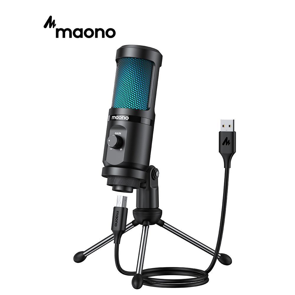 Micro để bàn MAONO AU-PM461TR RGB có đèn RGB