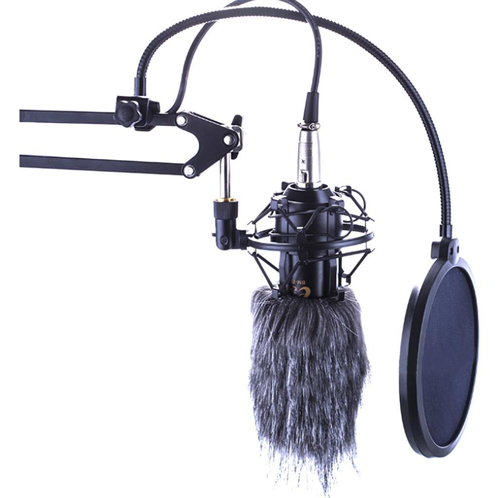 2pcs Mic Furry Windscreen Muff Wind Cover for Lavalier Lapel Microphone