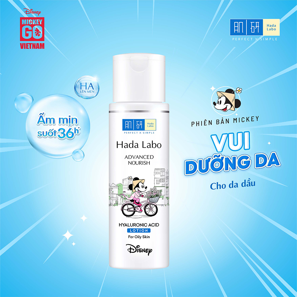 Dung dịch dưỡng ẩm tối ưu Hada Labo Advanced Nourish Lotion cho da dầu 170ml – Phiên bản Mickey