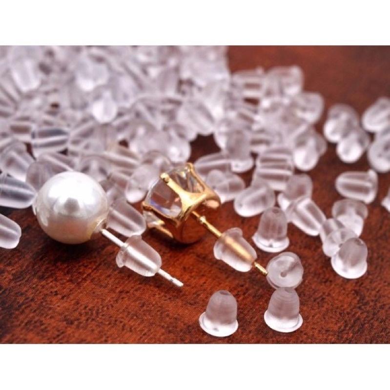 Chốt bông tai nhựa,chốt khuyên tai chất liệu nhựa trắng-Minh Tâm Jewelry