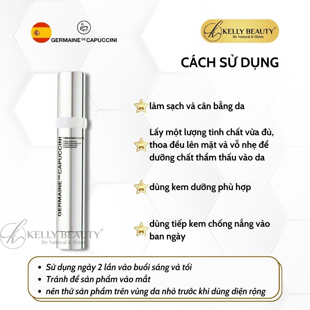 Tinh Chất Mờ Nám Sạm Germaine TIMEXPERT WHITE Spot Correction Intensive Serum - Phân Giải Hắc Tố, Sáng Da | Kelly Beauty