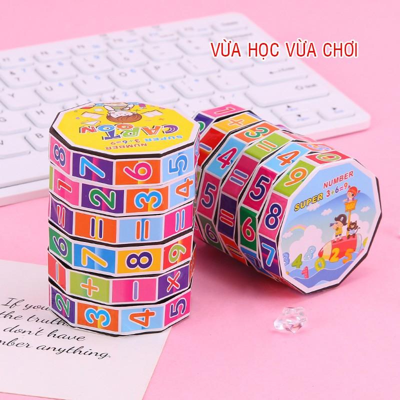 Rubik toán học cộng trừ nhân chia 8cm, Đồ chơi Rubik giúp bé vừa học vừa chơi