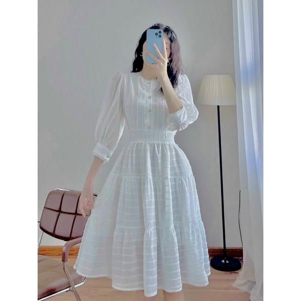 Đầm Dự Tiệc Babydoll Phối Ren - D0373