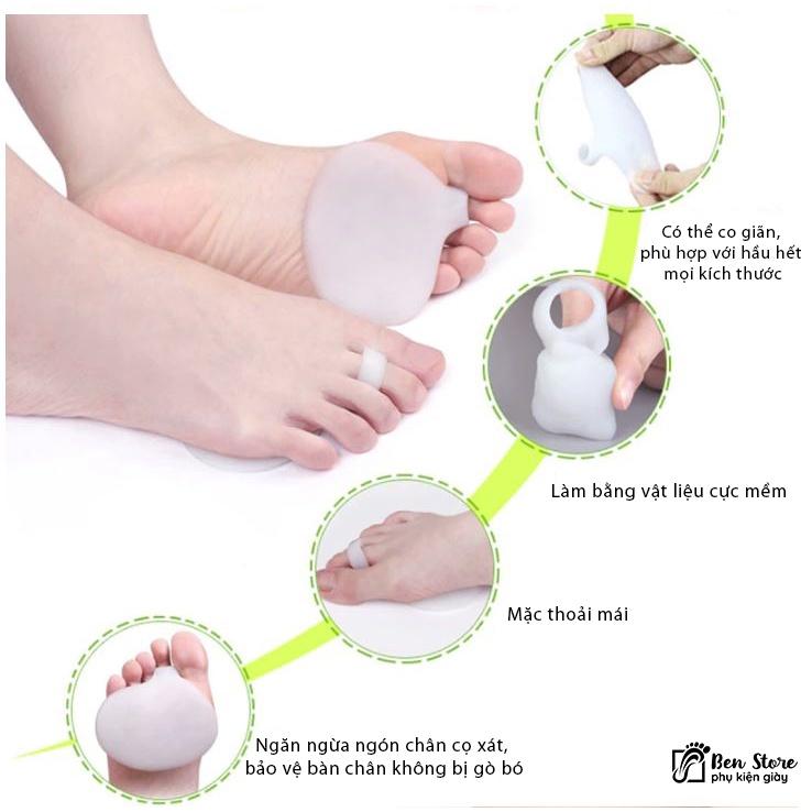 2 Miếng Đệm Silicone Chống Trượt Bảo Vệ Bàn Chân Trước Hỗ Trợ Vòm Bàn Chân #sil55