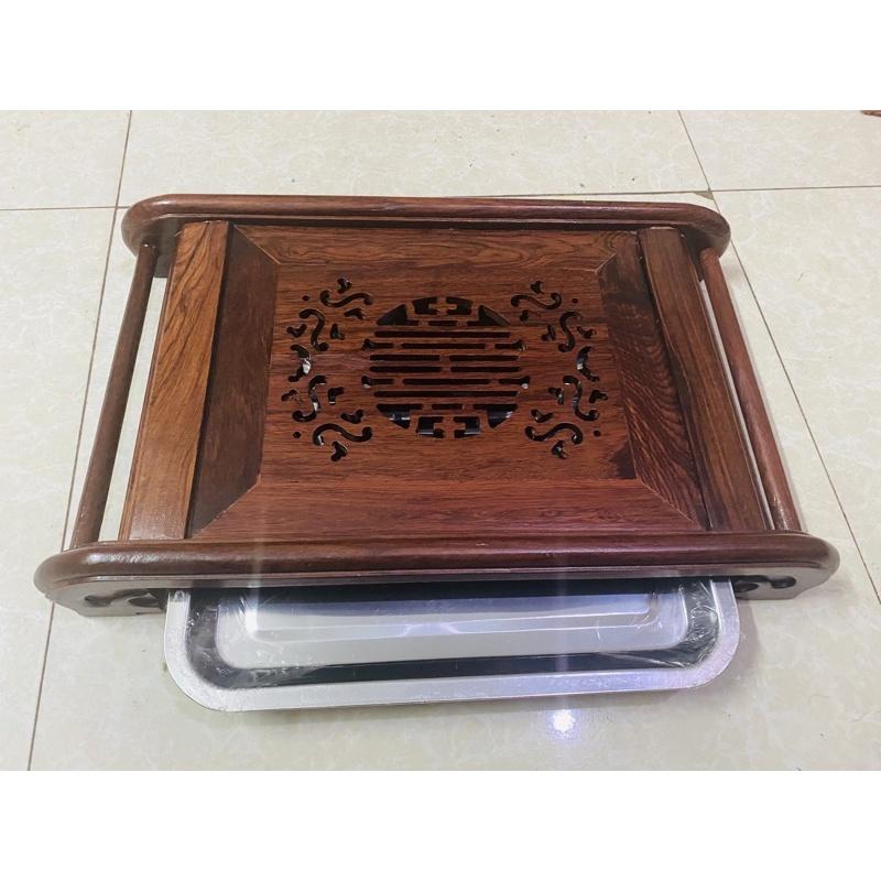 Khay trà gỗ cẩm sang trọng