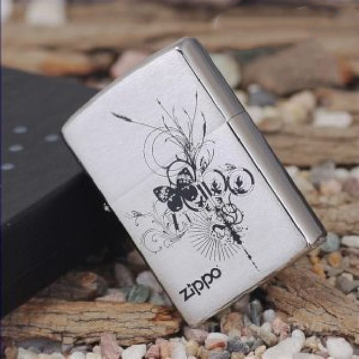 Bật Lửa Zippo Butterfly Brushed Chrome Chính Hãng Usa