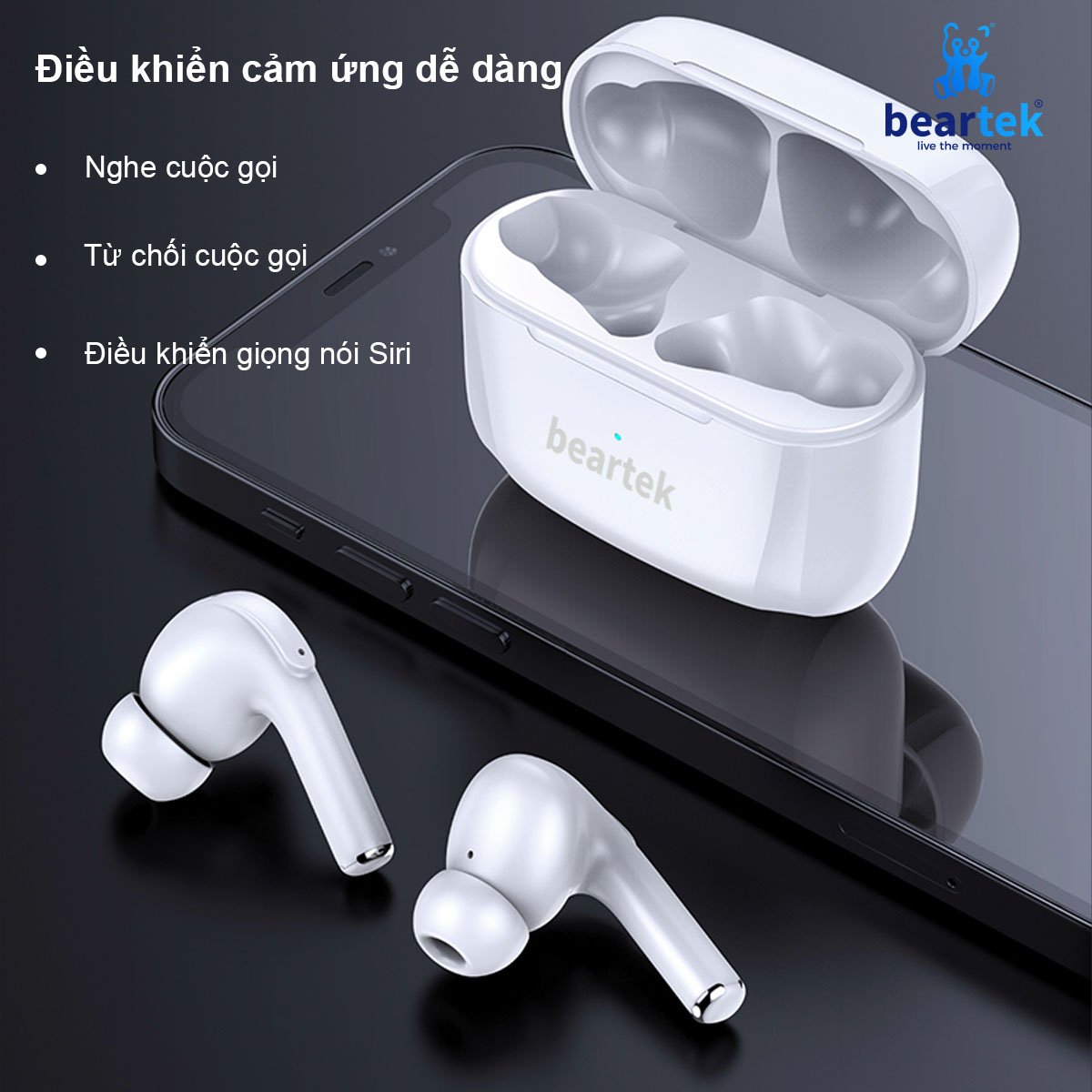 Tai nghe bluetooth BEARTEK Bearbuds B99 True Wireless bản nâng cấp – Âm thanh chất lượng cao - Hàng chính hãng