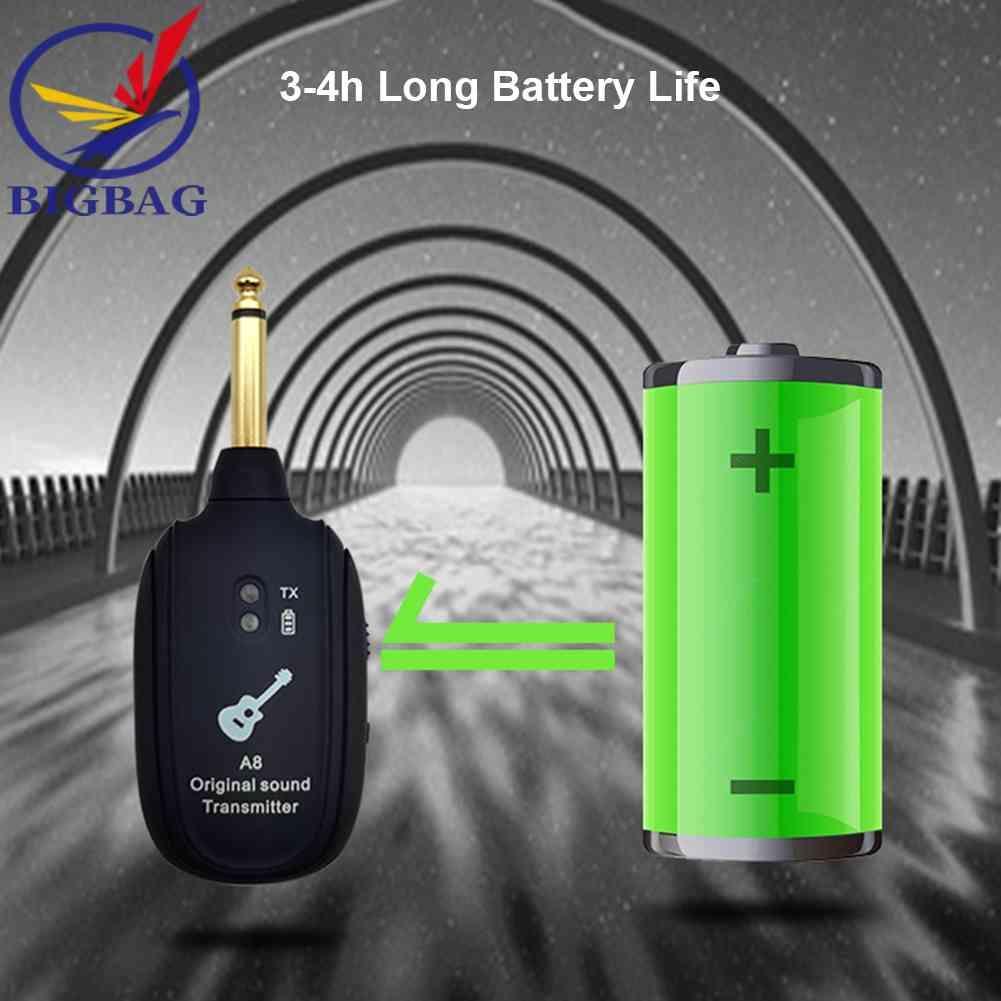 Bộ Nhận Tín Hiệu Âm Thanh Không Dây A8 UHF Cho Đàn Guitar Điện