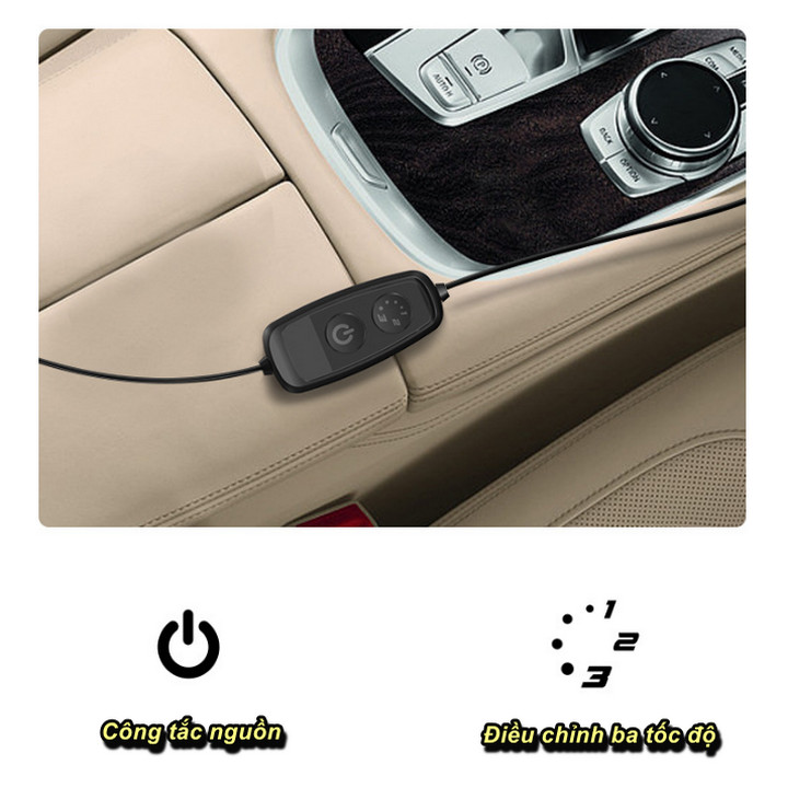 Quạt Lưng Ghế Ô Tô Car Seat Cooling Fan - Home and Garden