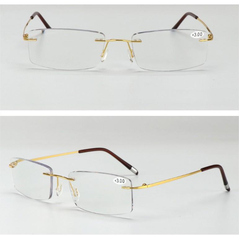 Gọng kính cận kính mắt 0 độ gọng khoan không vành có thể thay tròng theo sở thích gọng TITANIUM KT50UNIQUIsiêu dẻo