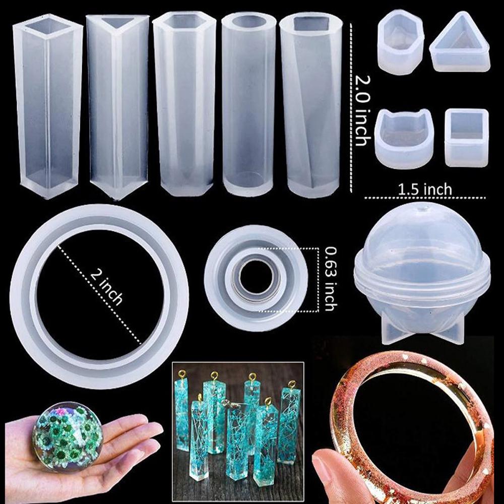 Bộ Khuôn Silicon Làm Khối Cầu,Vòng Tay,Nhẫn,Dây Chuyền,Vòng Cổ Kèm Khoan Tay Đồ Trang Trí Làm Resin Handmade..