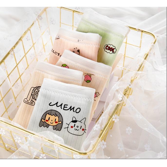 Quần lót nữ cotton in hình phong cách Nhật đồ lót dễ thương nữ tính QL06