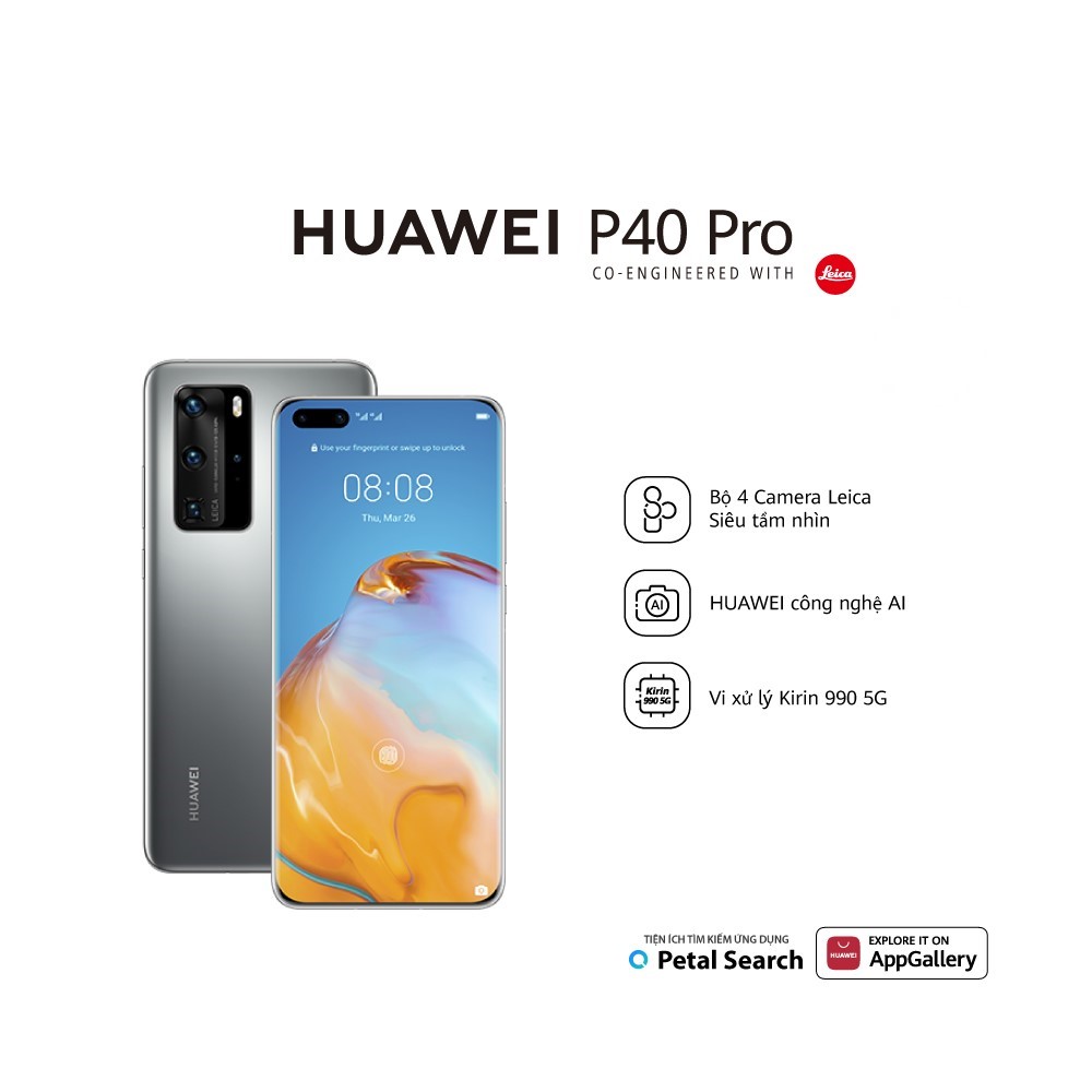 Điện thoại Huawei P40 Pro (8GB/256GB) - Hàng Phân Phối Chính Hãng