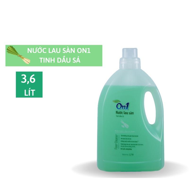 Nước lau sàn On1 tinh dầu Sả 3,6L LC301 sàn sạch, sáng bóng