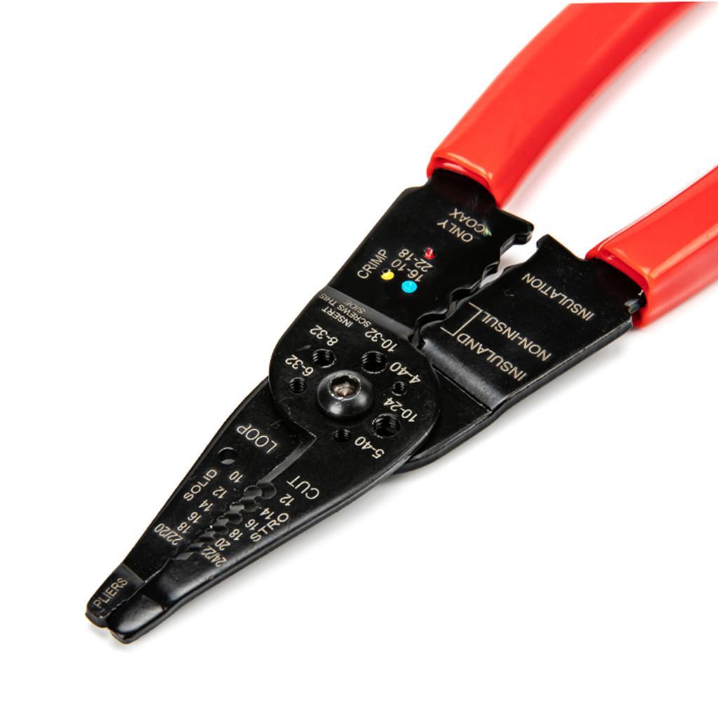 Multi-Tool 7 In 1 Wire Stripper Crimper Cutter Plier High Carbon Steel ,10-22 AWG