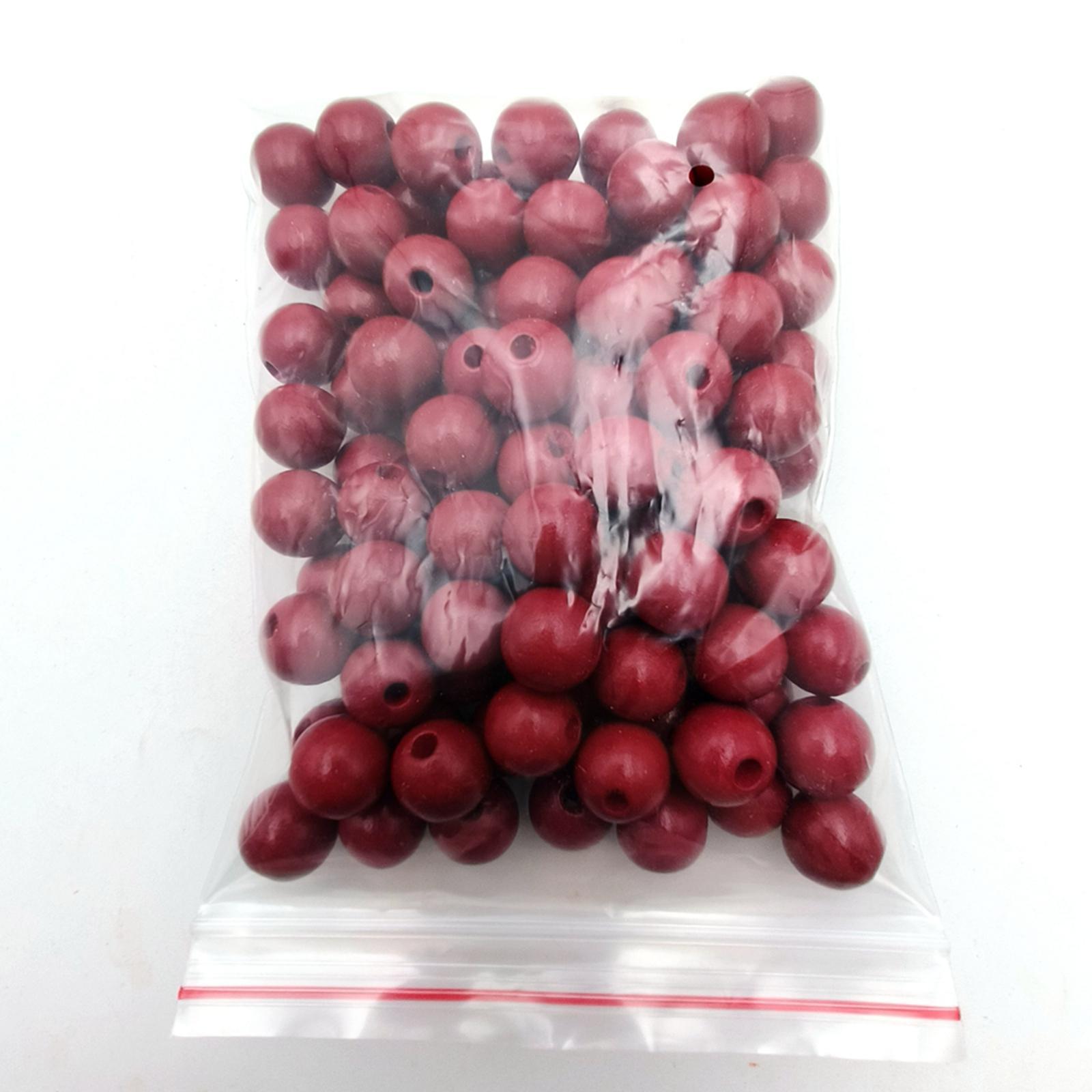 Wood Beads Unfinished Round Colorful Spacer Beads Wooden Beads for Crafts DIY Halloween