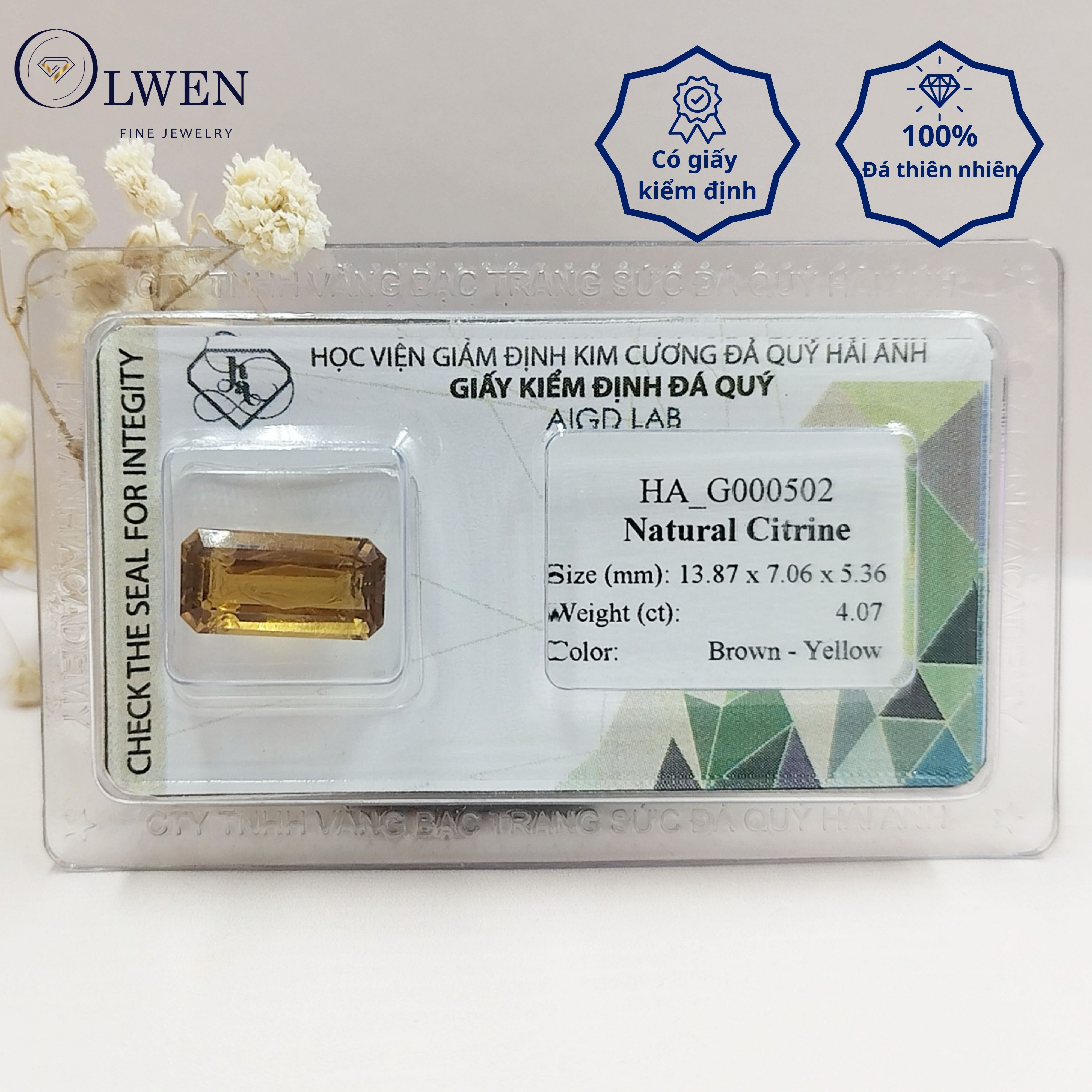 Viên đá thạch anh vàng thiên nhiên_HA-G000502