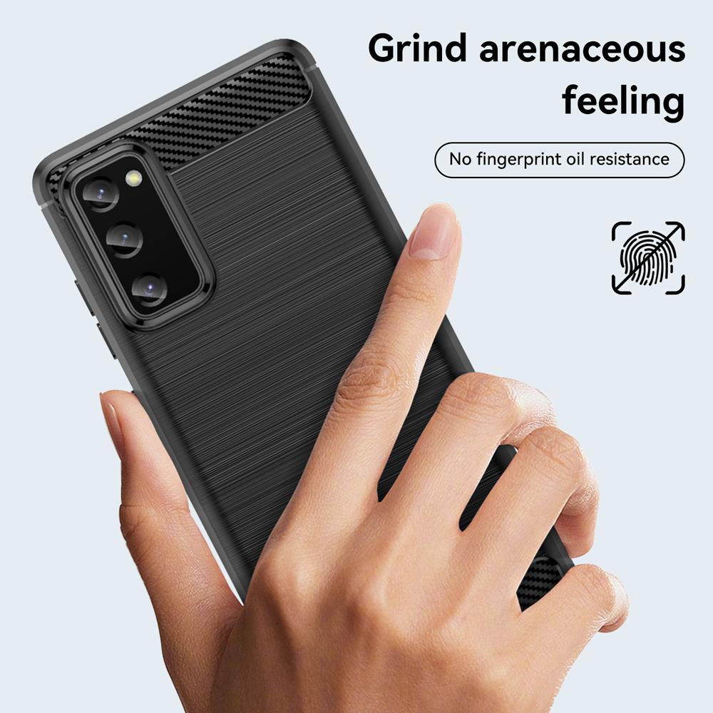 Ốp lưng dành cho Samsung S20 FE ốp silicone mềm Carbone phay xước chống sốc chống vân tay