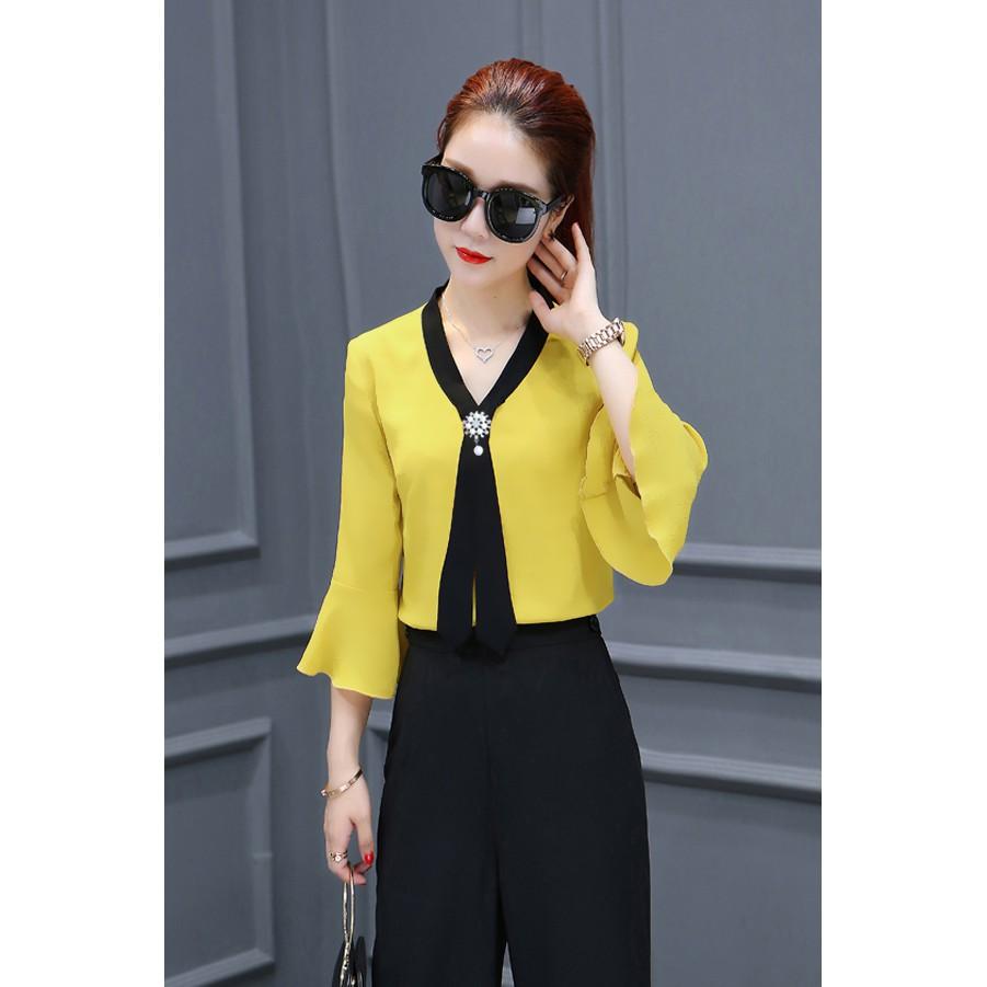 HOT Áo sơ mi thắt nơ cổ thời trang SM10