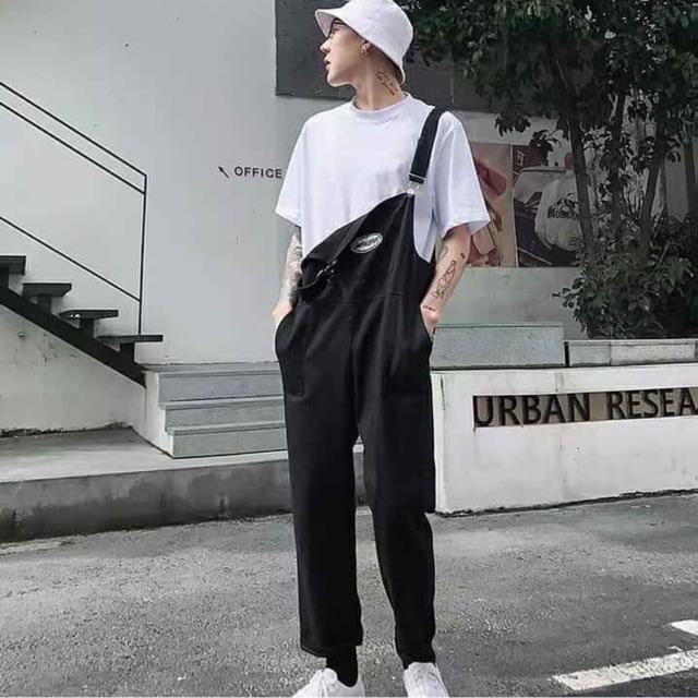 Yếm Kaki Unisex ️ Quần Yếm kaki ĐEN/ KEM unisex Nam nữ unisex