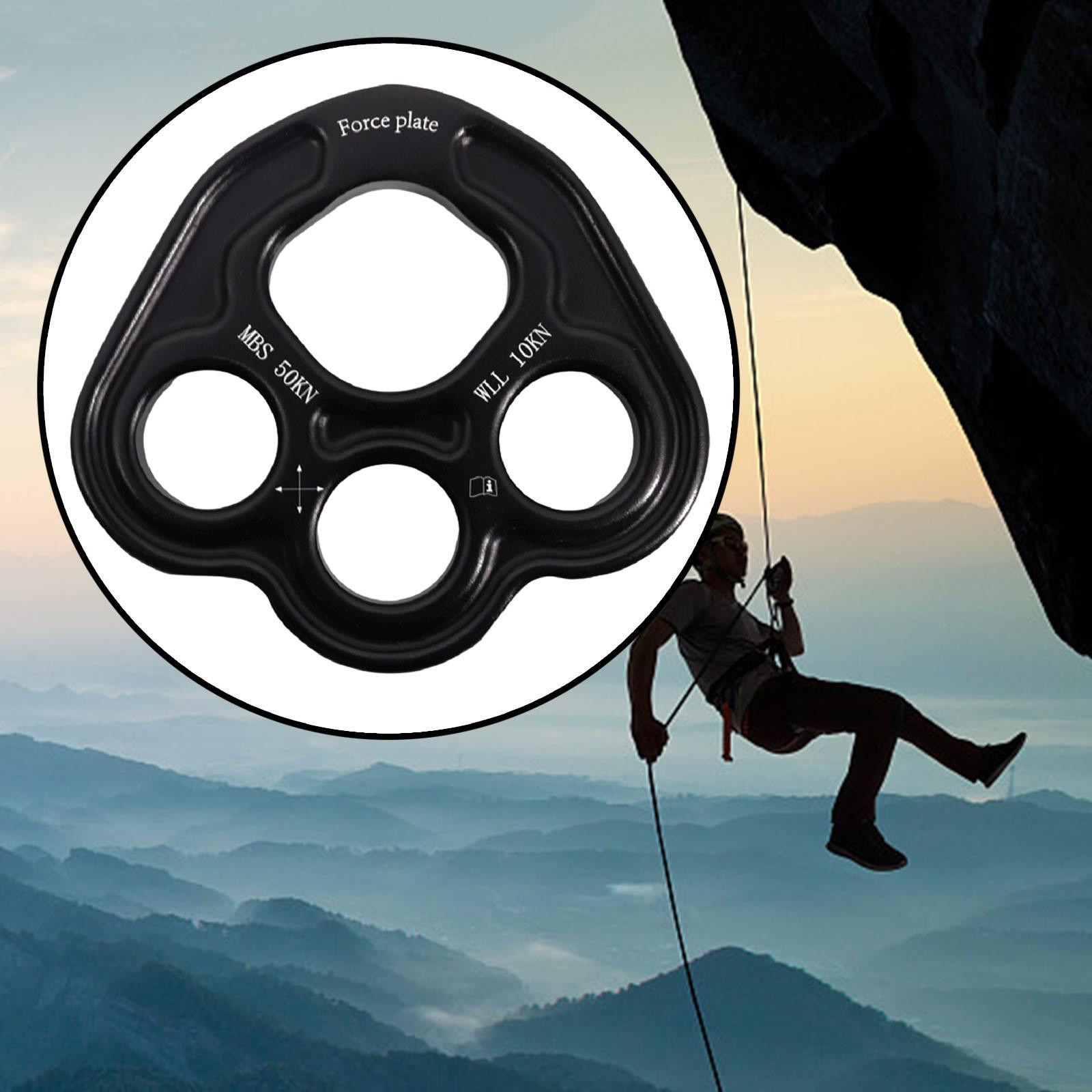 4 Holes Paw Rigging Plate Multi Anchor Point Connector Gear Rope Bearing Anchors Portable Metal Heavy Duty Climbing Equipment
