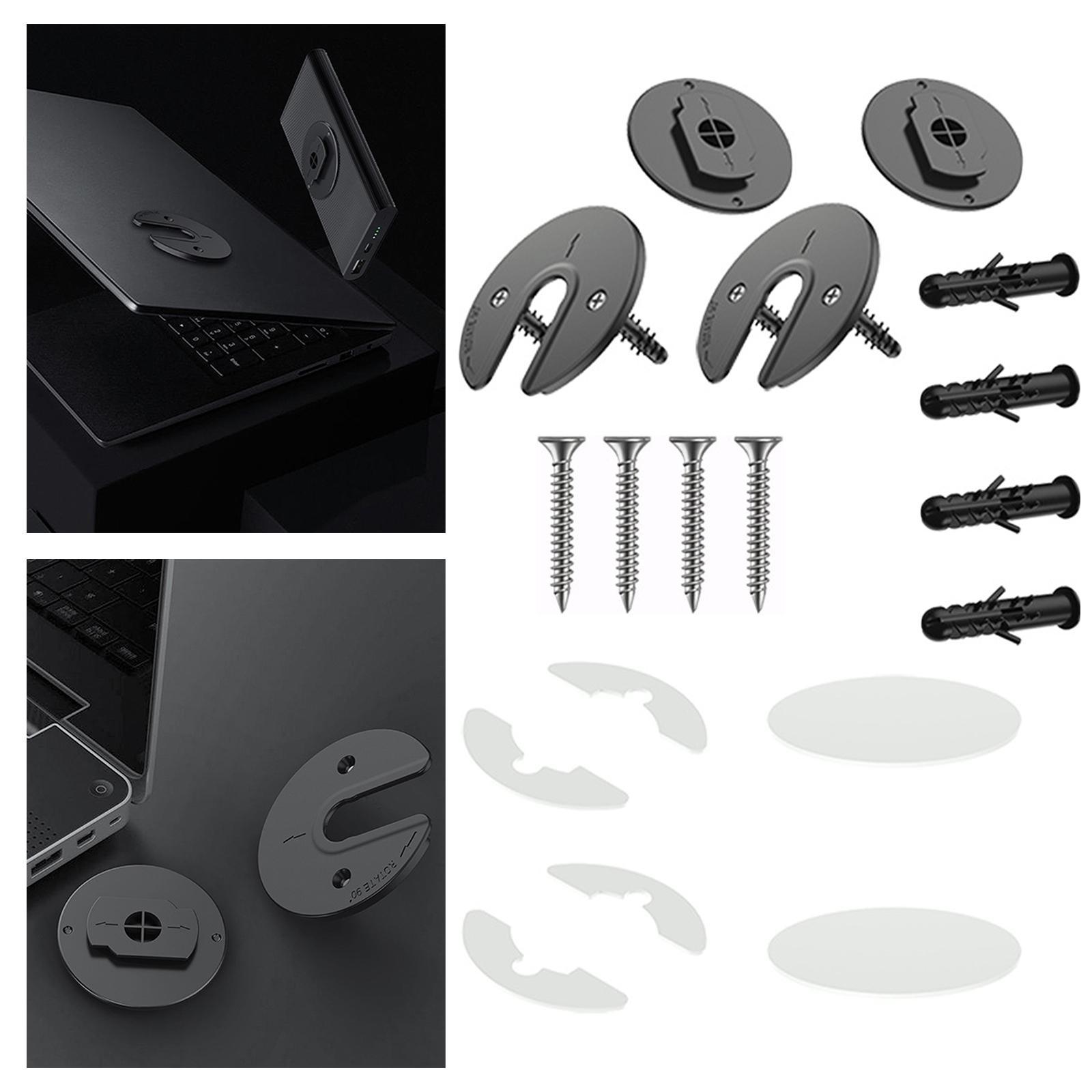 Wall Mount Tablet Bracket 90 Degrees Rotatable Tablet Holder for Laptop Router Living Room