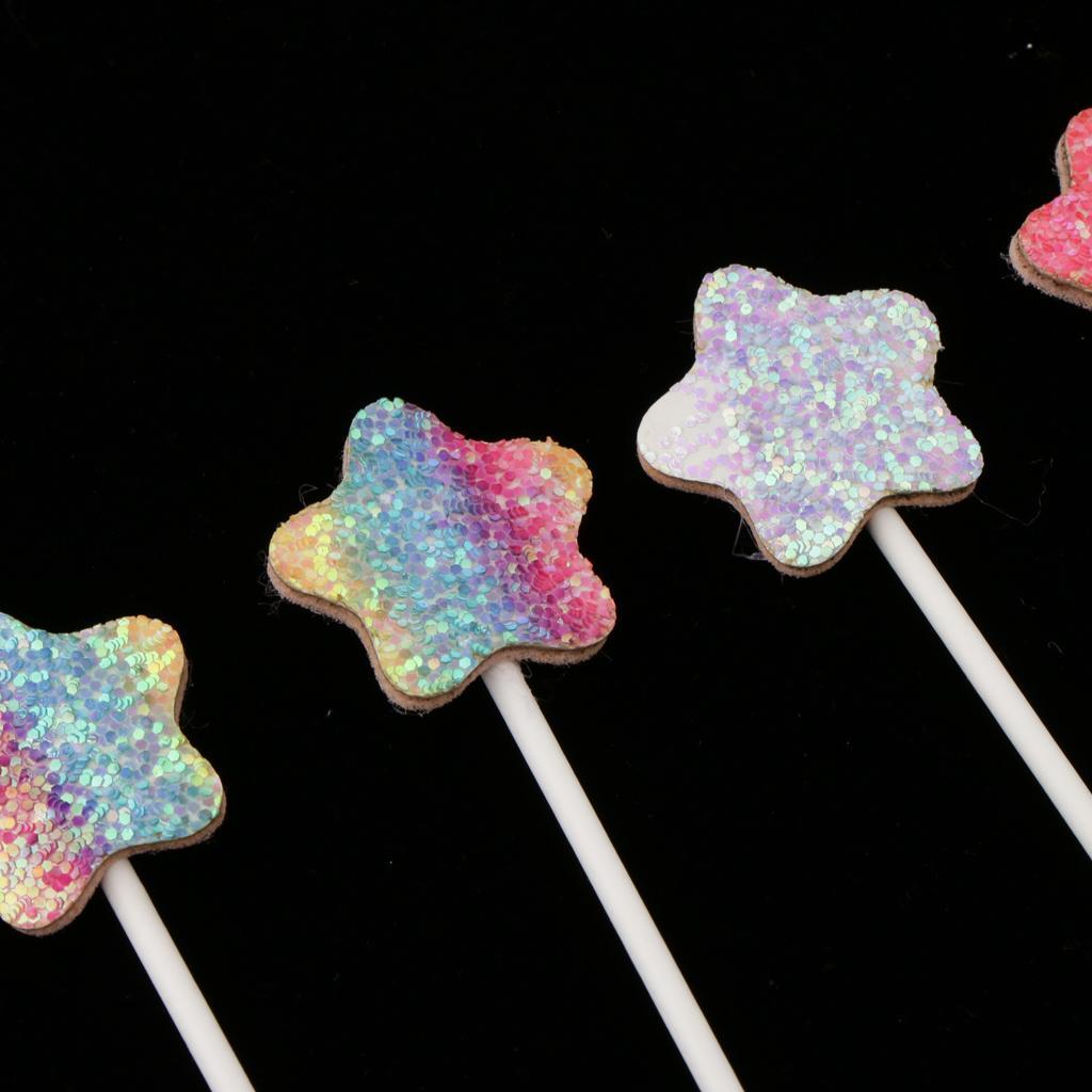 5 Pieces Cake Topper Insert Sticks Wedding Party Cake Decoration Star