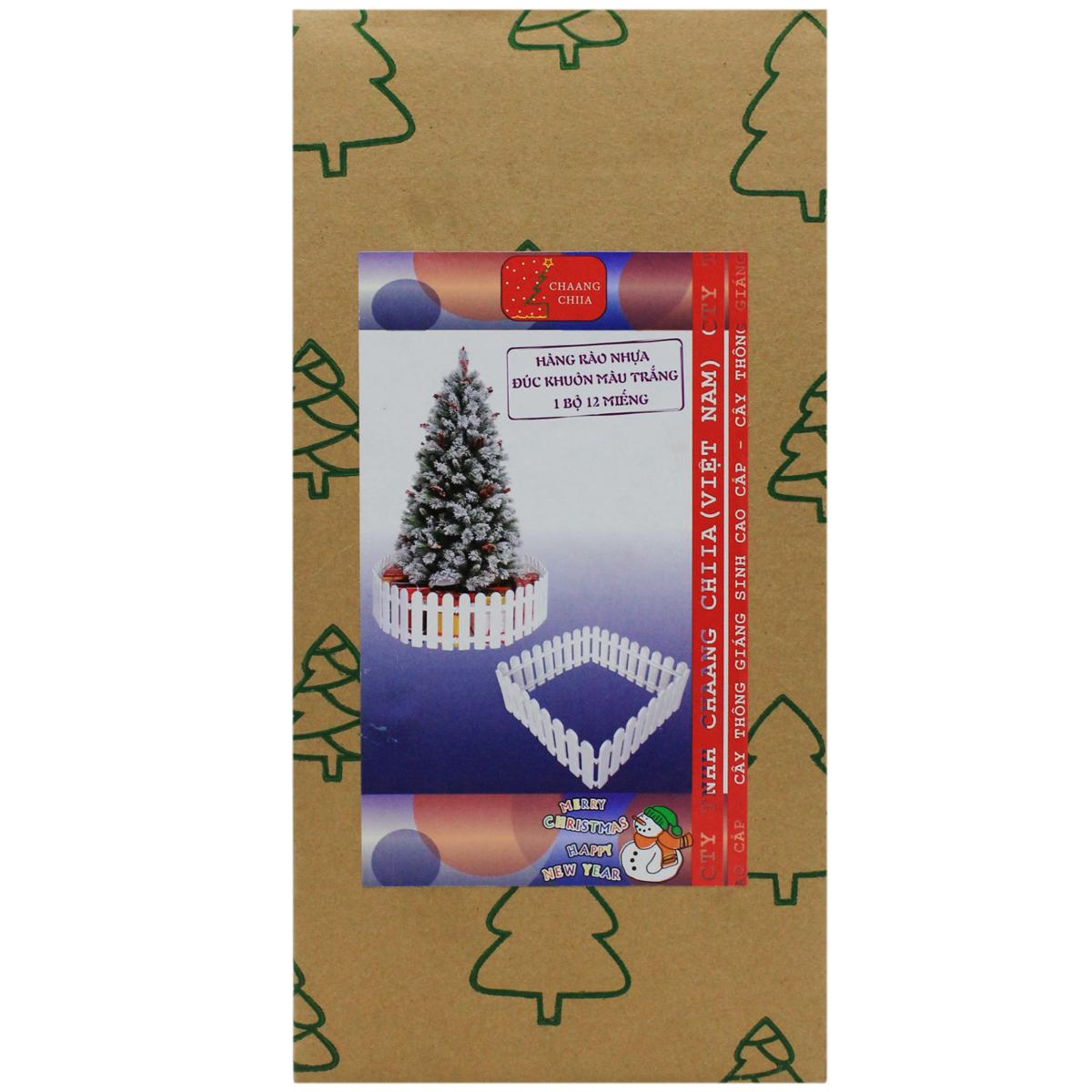 Hàng Rào Nhựa Đúc Trang Trí Noel 294 cm - Chaang Chiia LP-HRN - Khuôn Màu Trắng (12 Miếng/Bộ)