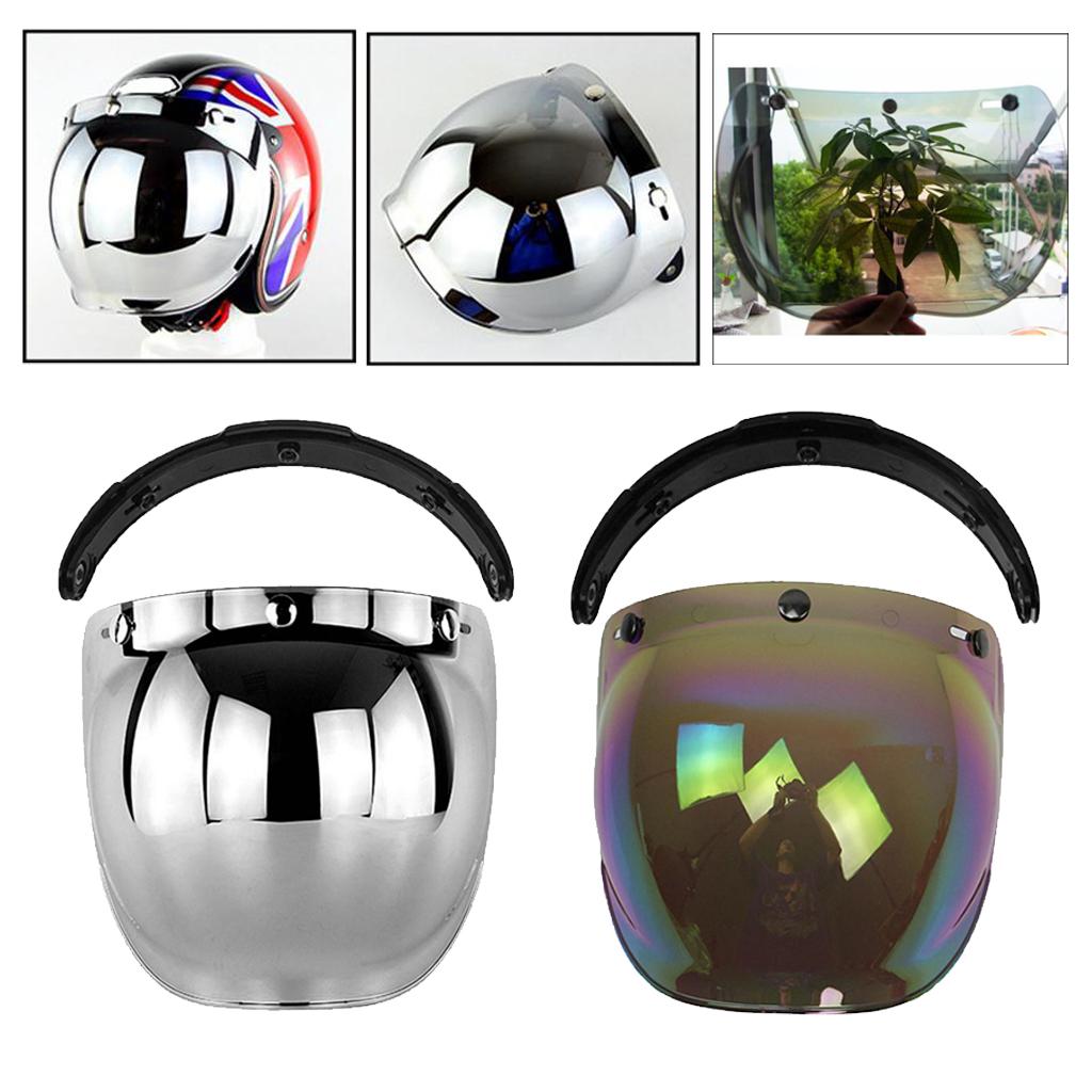 2pcs Open Face Helmet Visor Motorcycle Helmet Bubble Visor PC Lens